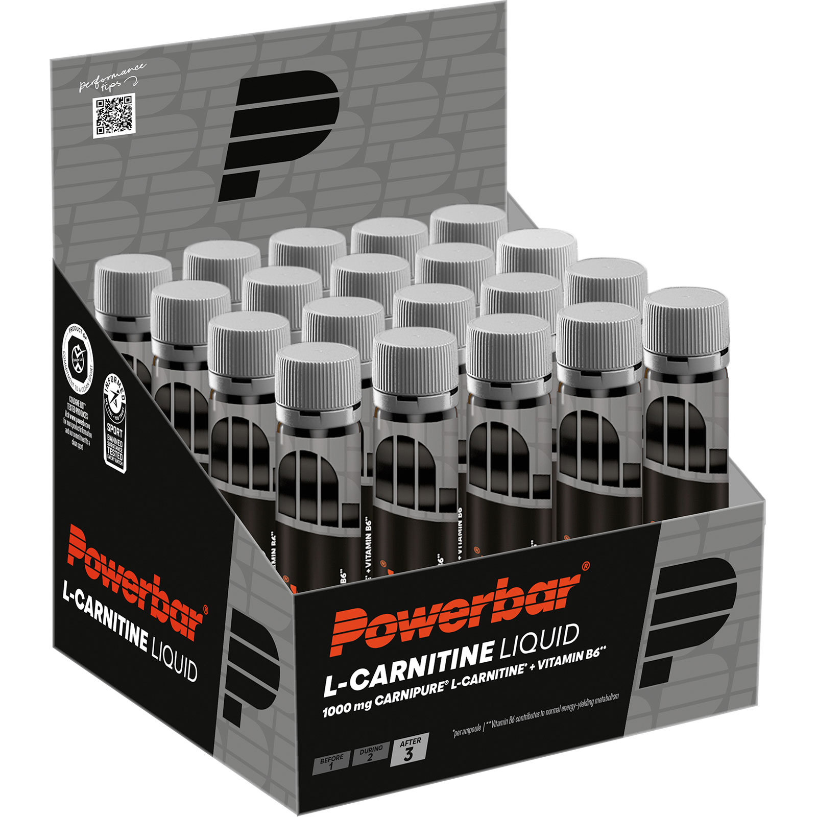 Powerbar Black Line L-Carnitin Liquid Box mit 20x25ml von Powerbar