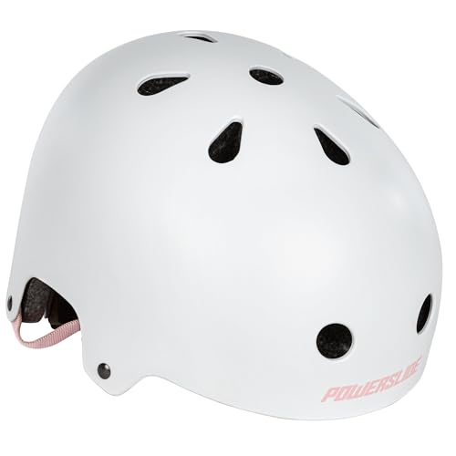 Powerslide Ewachsene Helm Urban White/Pink, für Inline, Skateboard, Fahrrad, Scooter von Powerslide