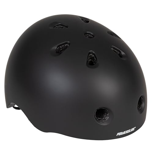 Powerslide Helm Urban Black Matt, für Herren und Damen, Inline Skates, Fahrrad, Scooter in schwarz von Powerslide