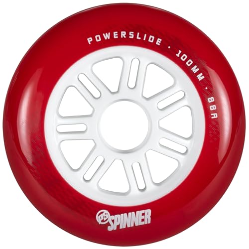 Powerslide Inline Skate Rollen Spinner 100 Red, 100mm / 88A, für Urban und Fitness, 3er-Pack von Powerslide