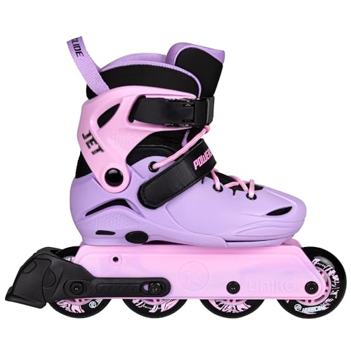 Powerslide Kinder Inline Skate Jet Lavender, Größenverstellbar in Lila/Pink von Powerslide