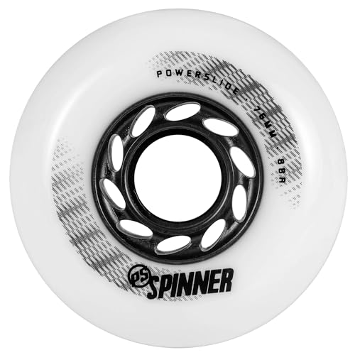 Powerslide Wheels Spinner 76mm/85a, Matte White, 4-Pack - 1 von Powerslide