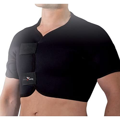 Precision Training Schulterbandage, aus Neopren Mehrfarbig schwarz/red S von Precision Training