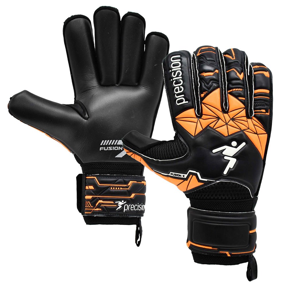 Precision Fusion X Roll Finger Protect Goalkeeper Gloves Schwarz 10 von Precision