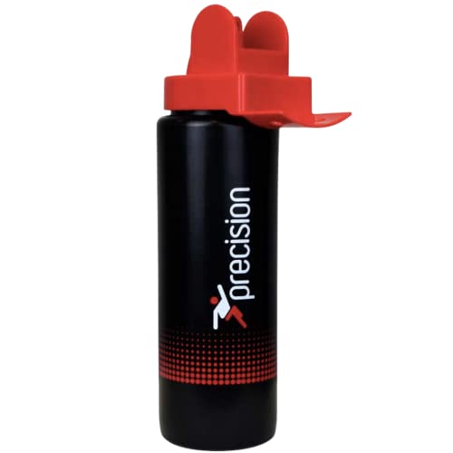 Precision Unisex's Team Hygiene-Wasserflasche, Schwarz/Rot, 1 Liter, Einheitsgröße, Weiß von Precision