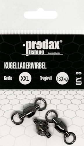 Predax Kugellagerwirbel Black Nickel - 3 Tönnchenwirbel, Tragkraft:130kg von Predax