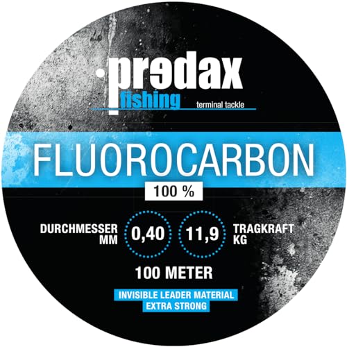 Predax Schnur zum Bauen von Vorfächern zum Zanderangeln 0,40mm 11,9kg Fluoro Carbon Schnur von Predax