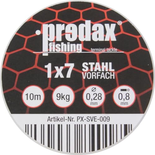 Predax Stahlvorfach 1x7 braun 10m Spule, Durchmesser/Tragkraft:0.28mm / 9kg Tragkraft von Predax