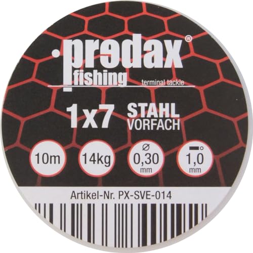 Predax Stahlvorfach 1x7 braun 10m Spule, Durchmesser/Tragkraft:0.30mm / 14kg Tragkraft von Predax