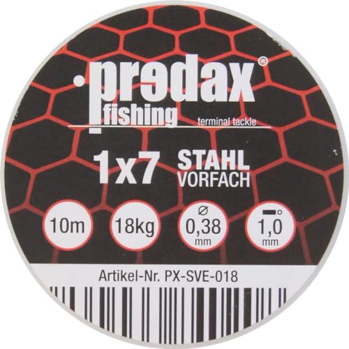Predax Stahlvorfach 1x7 braun 10m Spule, Durchmesser/Tragkraft:0.38mm / 18kg Tragkraft von Predax