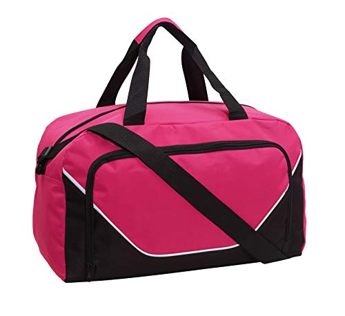 Sporttasche 48x22x28cm Fitnesstasche 410Gr Umhängetasche (Pink) von Preiswert&Gut