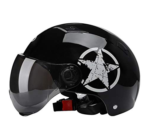 Premewish Jet-Helm · Motorrad-Helm Roller-Helm Scooter-Helm Moped Mofa-Helm Chopper Retro Vespa Vintage · Visier Schnellverschluss von Premewish