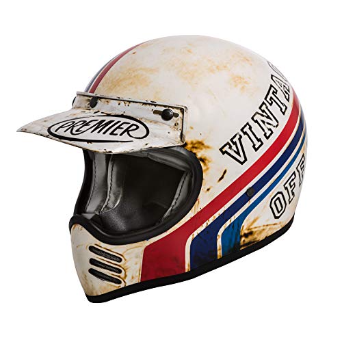 Premier HELM MX BTR 8 BM,WEISS/ROT/BLAU,S von Premier