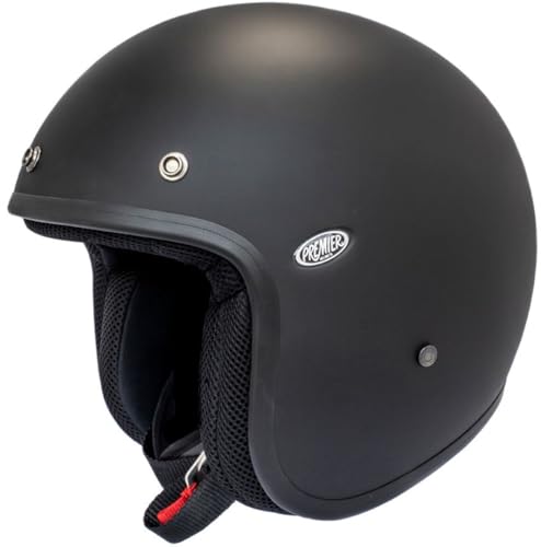 Premier Helm Classic,Schwarz Mit Lederprofilen,S,Unisex von Premier