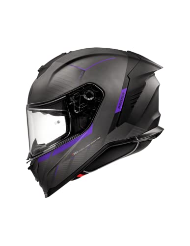 Premier Helm Hyper,Dunkelgrau Mit Violetten Profilen,XL,Unisex von Premier