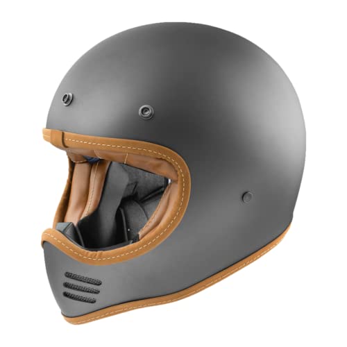 Premier Helm Mx,Hellgrau Mit Lederprofilen,S,Unisex von Premier