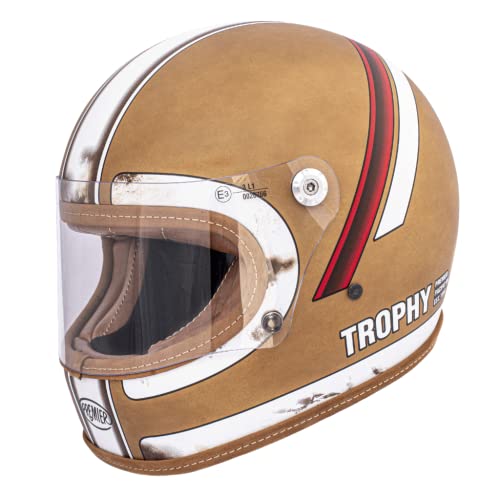 Premier Helm Trophy,Hellbraun, Weiß Und Rot,L,Unisex von Premier