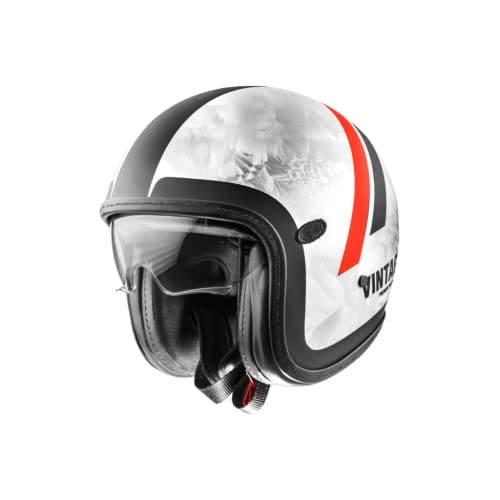Premier Helm Vintage Evo,Hellgrau, Dunkelgrau Und Rot,L,Unisex von Premier