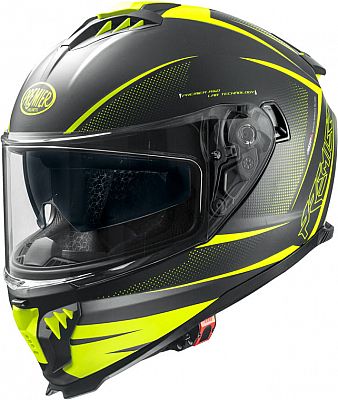 Premier Typhoon FR, Integralhelm - Matt Schwarz/Neon-Gelb - L von Premier