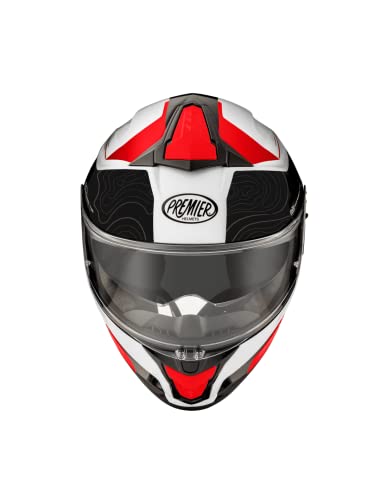 Premier Unisex-Adult Evoluzione Helm, Rot, Schwarz Und Weiß, XS von Premier