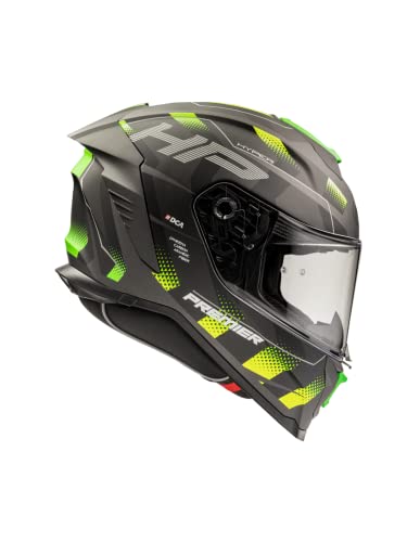 Premier Unisex-Adult Hyper Helm, SCHWARZ/GELB/GRÜN, L von Premier