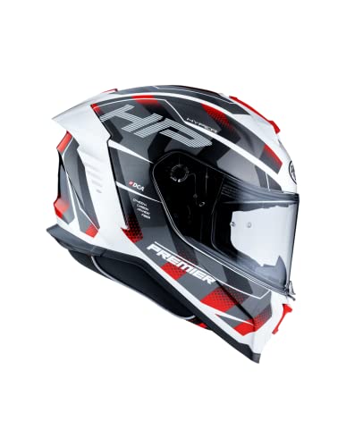 Premier Unisex-Adult Hyper Helm, Schwarz, Rot Und Weiß, XL von Premier