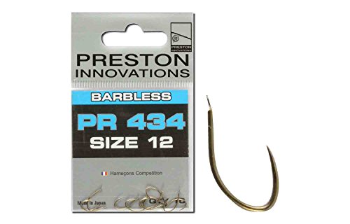 Preston PR 434 barbless hook | 10 st | haken Maat: 12 von Preston