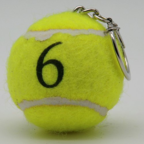 Price's Number Tennisball-Schlüsselanhänger Nummer 6 (gelb) von Price & Co