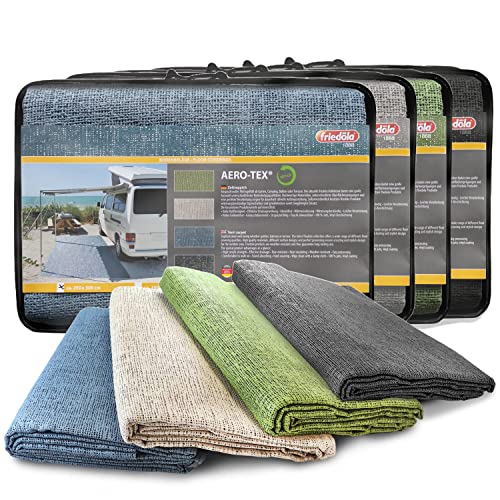 Primaflor Vorzeltteppich - AEROTEX, Grau, 2,50m x 4,00m, Viele Größen und Farben, Wasserdurchlässiger, Atmungsaktiver Zeltboden inkl. Tragetasche, Outdoor Teppich für Camping, Wohnmobil Bodenmatte von Primaflor - Ideen in Textil