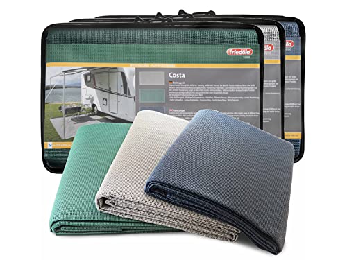 Primaflor Vorzeltteppich - Costa, Grün, 3,00m x 5,00m, Viele Größen und Farben, Wasserdurchlässiger, Atmungsaktiver Zeltboden inkl. Tragetasche, Outdoor Teppich für Camping, Wohnmobil Bodenmatte von Primaflor - Ideen in Textil