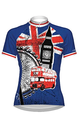 Primal Europe Damen Radtrikot London Cycling Jersey, Rot/Weiß/Blau, S von Primal