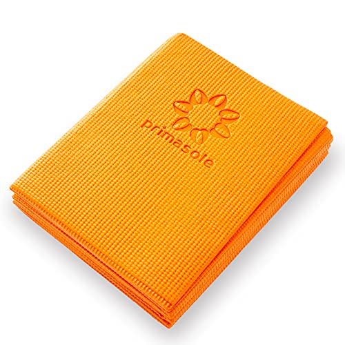 Primasole Faltbare Yoga-/Reisepates-Matte, 0,6 cm dick, einfach zu tragen, für Yoga, Pilates, Fintess, Workout, Korallenrot von primasole