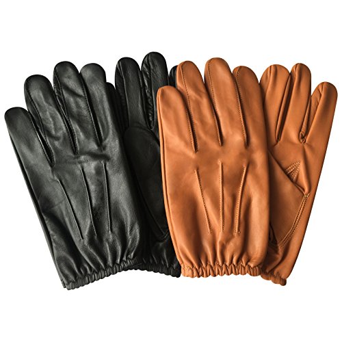 Prime Classic Herren-Polizei-Handschuhe enge Passform, taktische Kleidung, Handschuh Chauffeur, echtes Rindnappaleder 083, 084, 083-Tan, M von Prime Leather