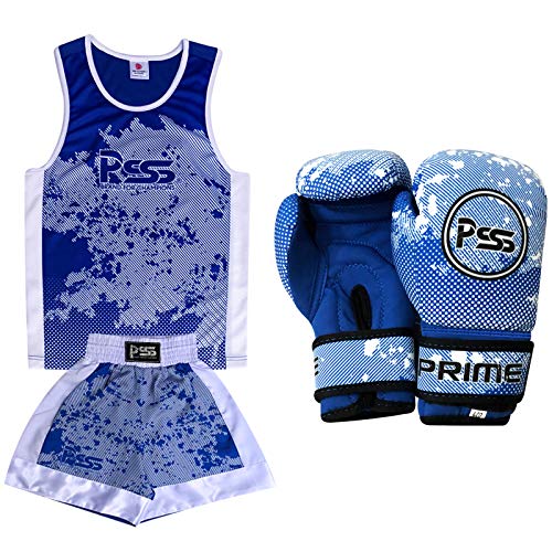 Prime Leather Kinder Boxanzug Set mit 2 Teilen, Sublimationsdesign, Boxanzug, Softshell-Boxhandschuhe 1019, 170 g, 1019 Blue 6oz, 3-4 Jahre Prime Leather Kinder Boxanzug Set mit 2 Teilen, Sublimationsdesign, Boxanzug, Softshell-Boxhandschuhe 1019, 170 g, 1019 Blue 6oz, 3-4 Jahre von Prime Leather