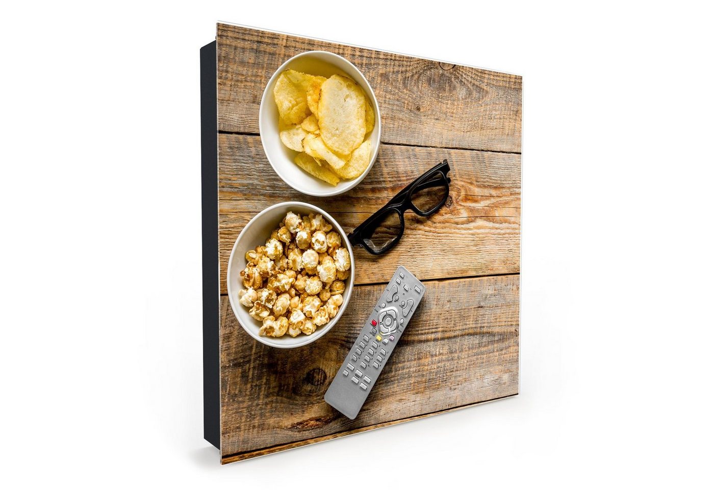 Primedeco Schlüsselkasten Magnetpinnwand mit Glasfront Snacks und Sonnenbrille (1 St) von Primedeco