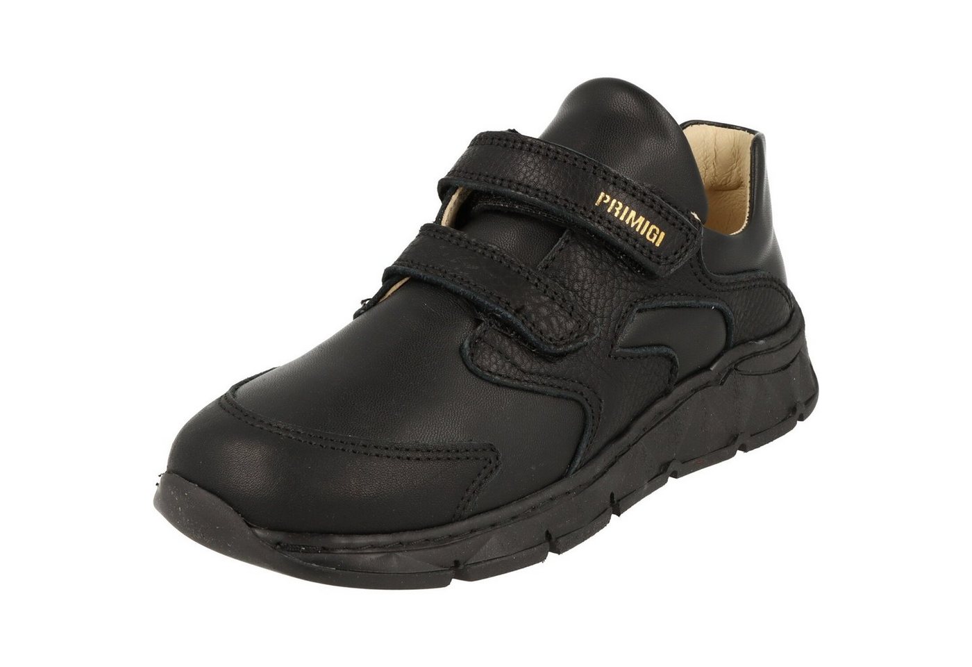 Primigi Jungen Kinder Schuhe Leder Halbschuhe 3920811 Schwarz mit Klett Sneaker von Primigi