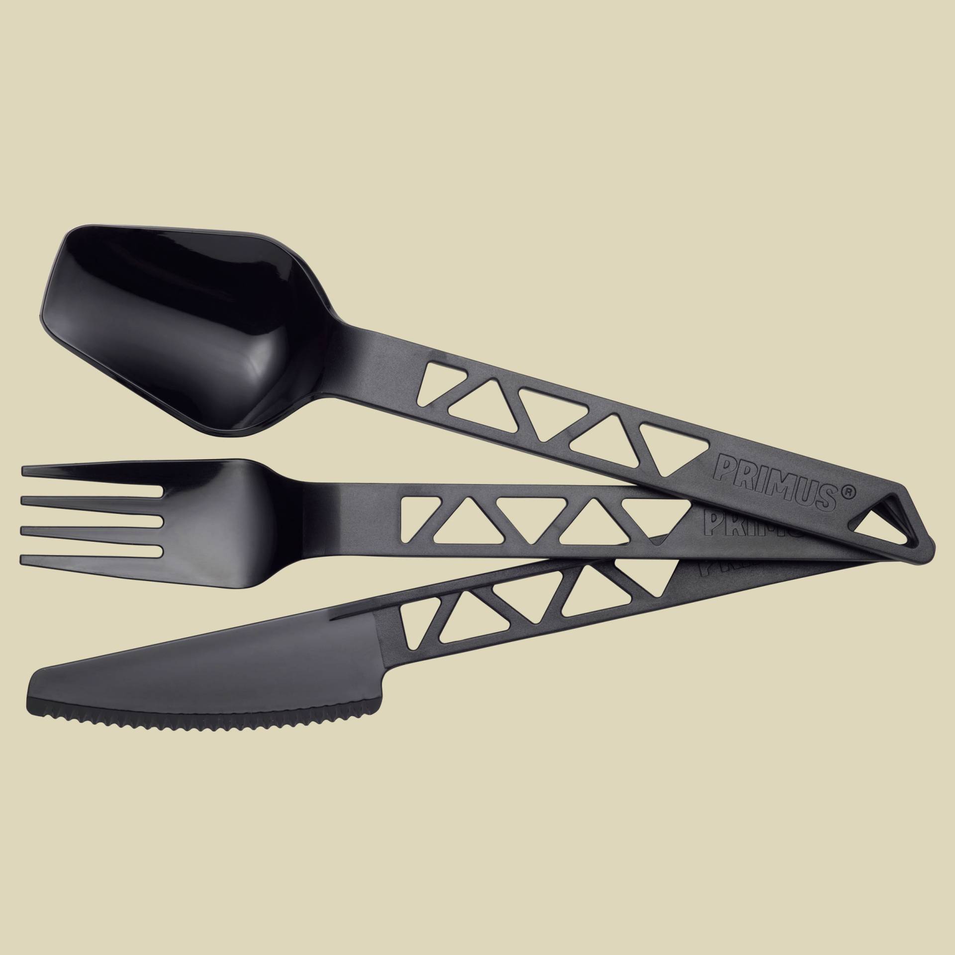 Primus Lightweight TrailCutlery Outdoor-Besteck-Set Gabel, Messer und Löffel black von Primus
