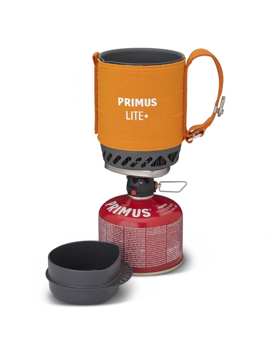 Primus Lite Plus Stove System Orange Kocher Konstruktion - Kartusche darunter, Kocher Brennstoff - Butan / Propan, Kocher Variante - Einflammenkocher, Kocher Gewicht - 401 - 500 g, von Primus