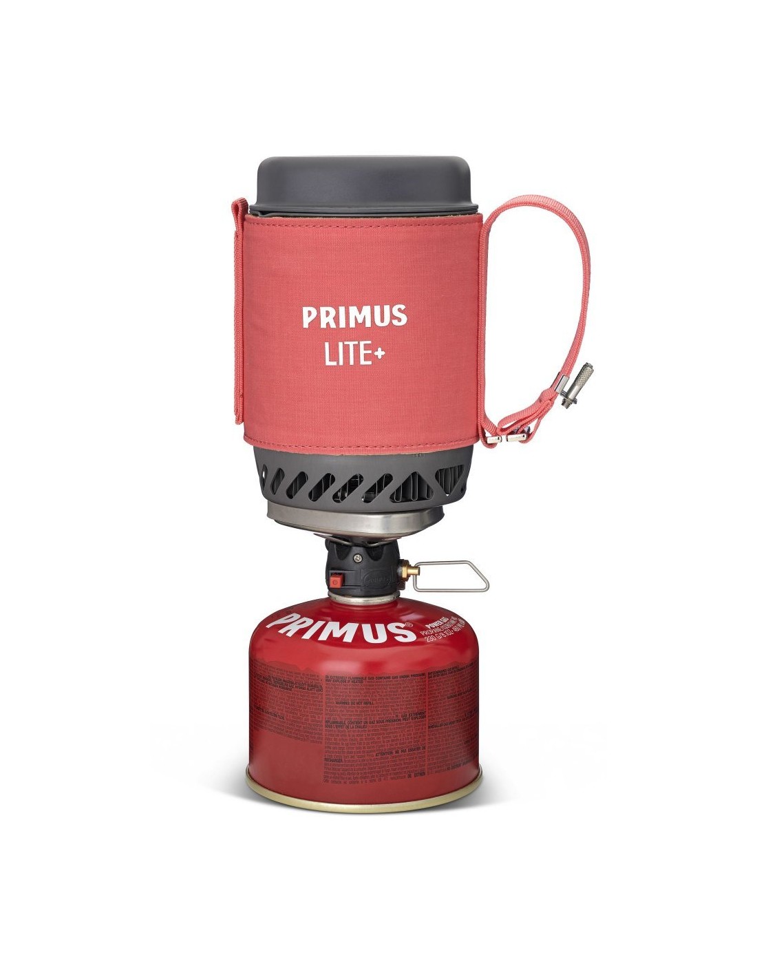Primus Lite Plus Stove System Pink Kocher Konstruktion - Kartusche darunter, Kocher Brennstoff - Butan / Propan, Kocher Variante - Einflammenkocher, von Primus