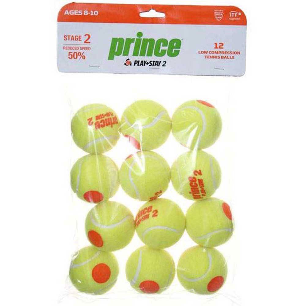 Prince Play&stay Stage 2 Dot Padel Balls Gelb 12 Balls von Prince