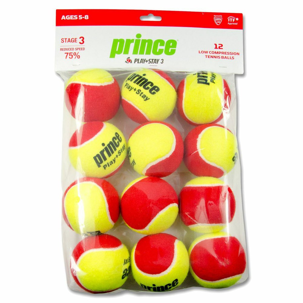 Prince Play&stay Stage 3 Padel Balls Bag Gelb 12 Balls von Prince