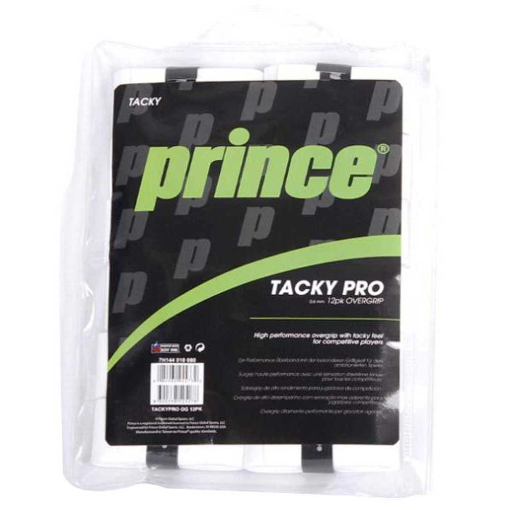 Prince Tacky Pro Tennis/padel Overgrip 12 Units Weiß von Prince