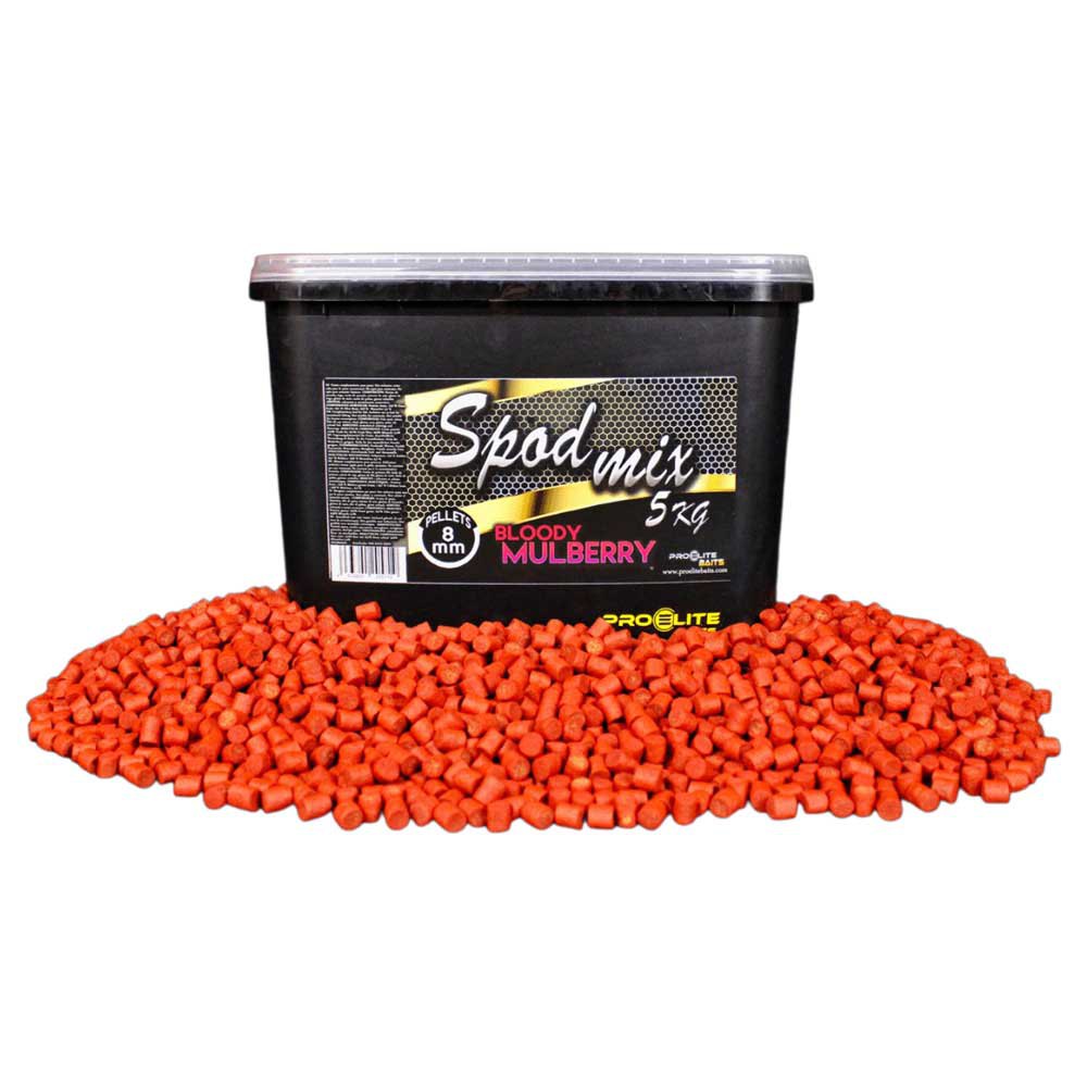 Pro Elite Baits Gold Spod Mix 5kg Bloody Mulberry Pellets Orange 8 mm von Pro Elite Baits