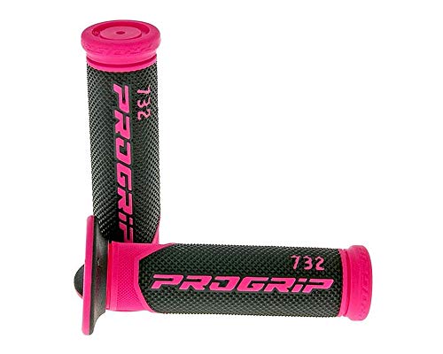 Lenkergriffe/Griffgummi PROGRIP 732 Road - schwarz/pink [Ø 22mm] von Progrip