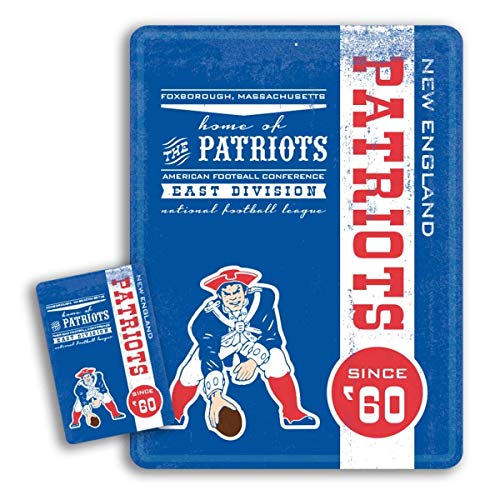 Pro Specialties Group NFL New England Patriots 40,6 x 30,5 cm Blechschild für Sport-Fans, Spielzimmer – Bonus-Magnet von Pro Specialties Group