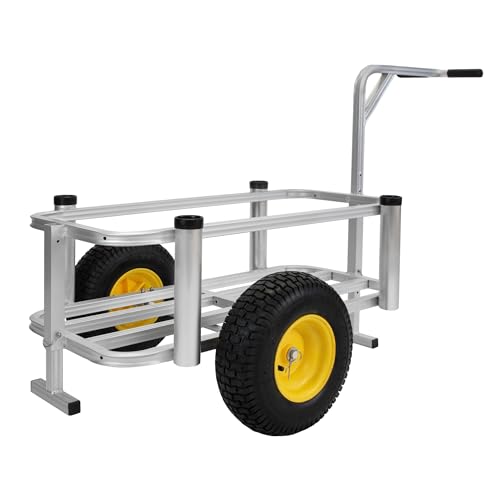 Pro Tackle Angler Handwagen Trolley - Stabiler Aluminium Transportwagen für Angler, Strand und Freizeit von Pro Tackle Gear