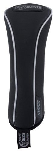 PRO-TEKT Headcover / Schlägerhaube für Hybrid-Schläger, aus Kunstleder schwarz schwarz von PRO-TEKT