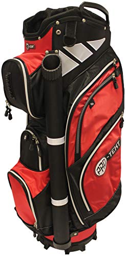 Pro-Tekt Unisex-Adult Cart Bag Golfwagen Tasche, Schwarz/Rot/Weiß, 9'' von Pro-Tekt