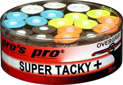 Pro's Pro Super Tacky Overgrip 30 STK. Griffbänder für Tennis, Badminton, Squash, Mix von Pro's Pro