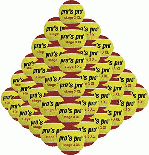 Pros Pro - Stage 3 - Tennisbälle - Trainer Bälle - Traingsball - ideal für Kinder ab 7 Jahren und Erwachsene Anfänger - 12 Stück von Pro's Pro
